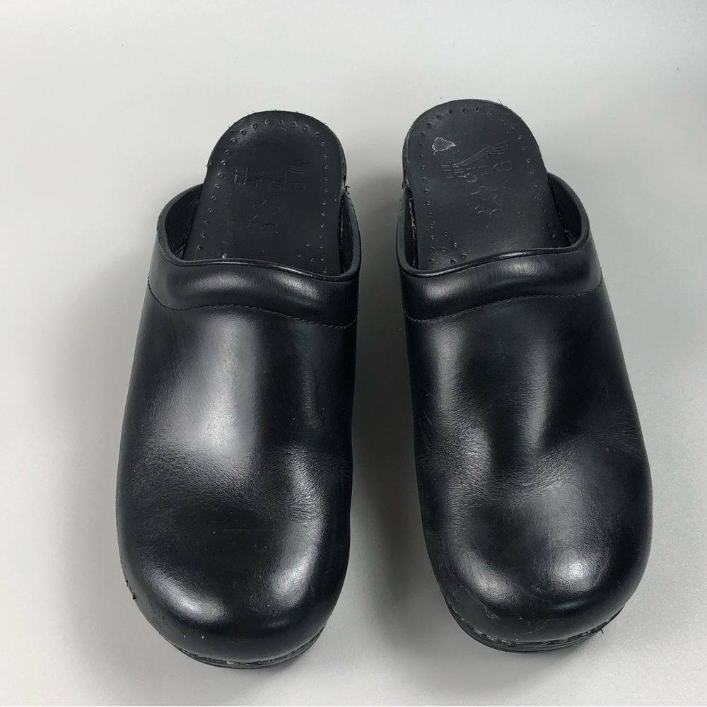 Dansko Women’s Black Leather Slide Mules Clogs Size 9.5 - Picture 3 of 12